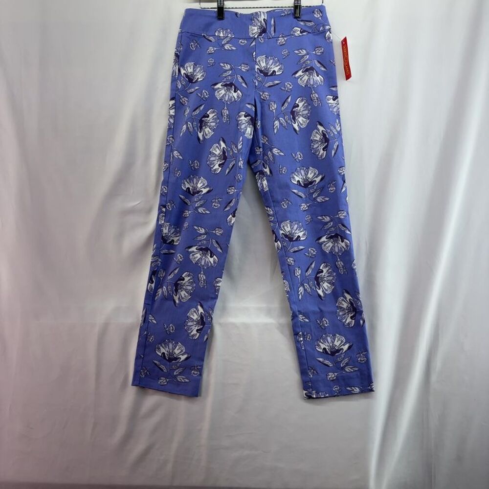 Krazy Larry Lilac Flower Print Pull On Pants